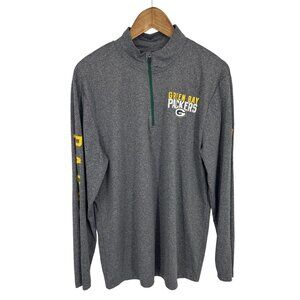 Green Bay Packers NFL Team Apparel Mens Quarter-Zip Pullover Long Sleeve Size L